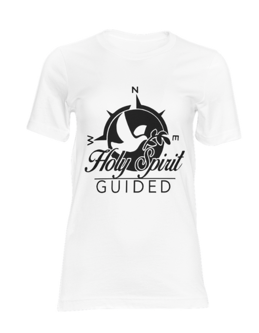 HOLY SPIRIT GUIDED WHITE SHORT SLEEVE SHIRT