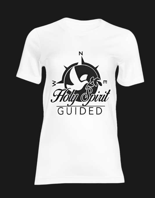 HOLY SPIRIT GUIDED WHITE SHORT SLEEVE SHIRT